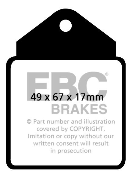 EBC Brakes JAGUAR S Model 3.8 63-66 Remblokken achterzijde green