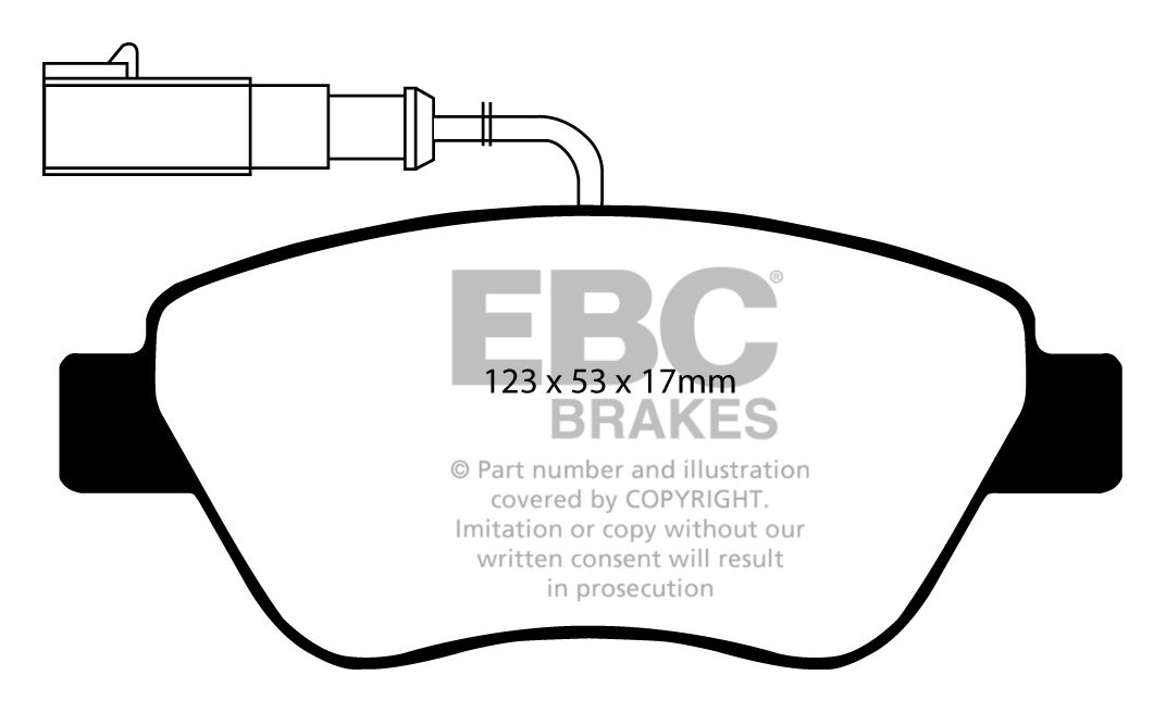 EBC Brakes FIAT Linea 1.4 2007-.. Remblokken voorzijde greenstuf