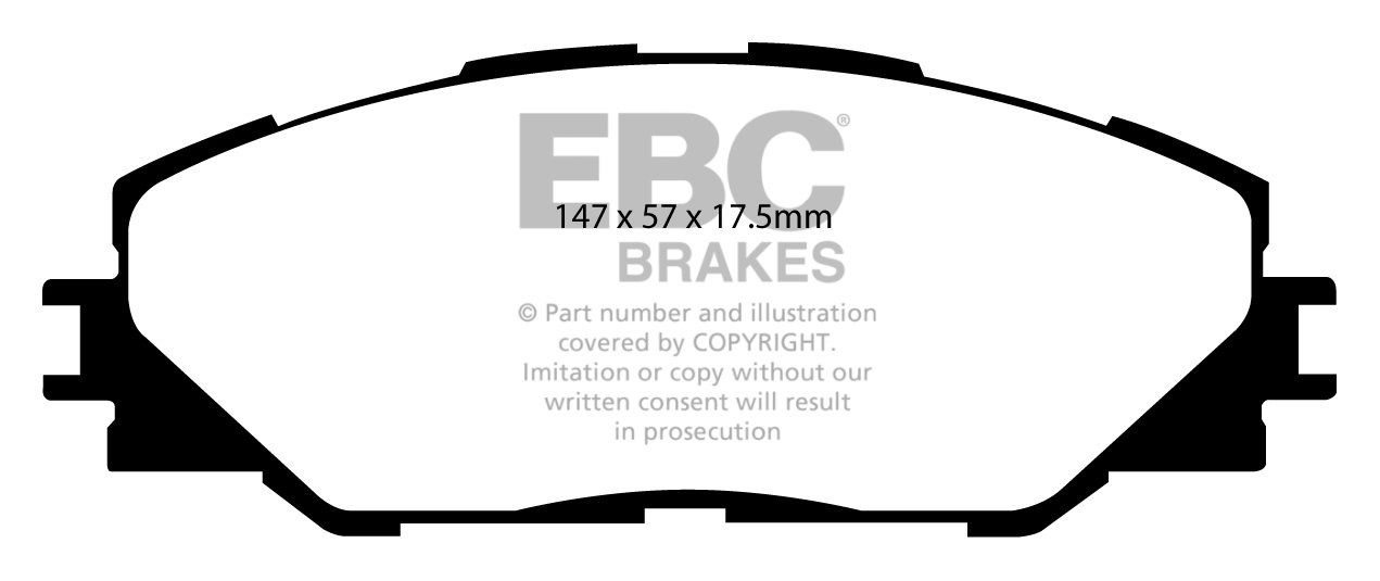 EBC Brakes TOYOTA Auris 2.2 TD 2006-.. Remblokken voorzijde gree