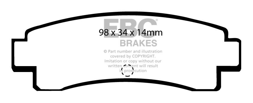 EBC Brakes NISSAN Sunny 1.8 GTi (N13) 86-92 Remblokken achterzij