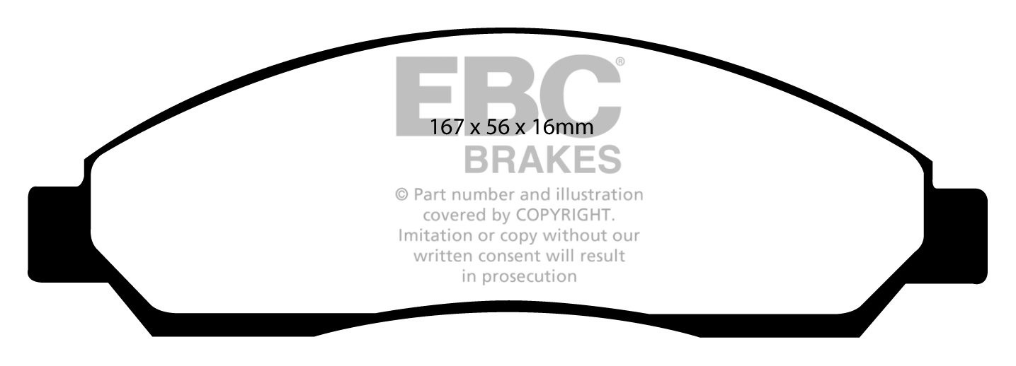 EBC Brakes ISUZU Rodeo 2.5 TD 2WD (TFR54) 2003-2008 Remblokken v