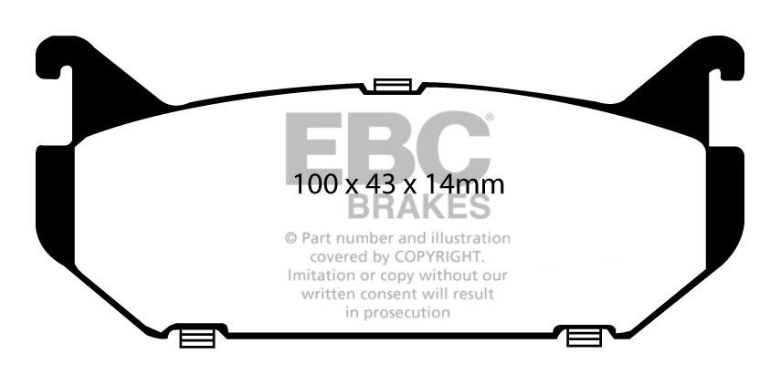 EBC Brakes Mazda MX6 2.5 92-98 Remblokken achterzijde