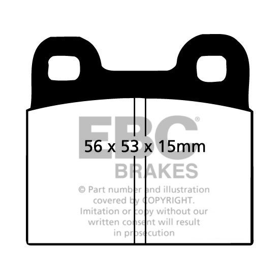 EBC Brakes SAAB 90 2.0 85-87 Remblokken achterzijde