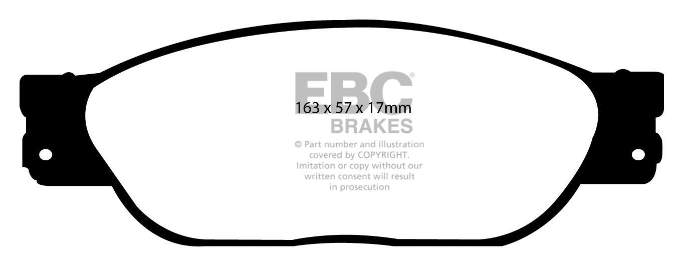 EBC Brakes FORD Thunderbird 3.9 2001-2005 Remblokken voorzijde