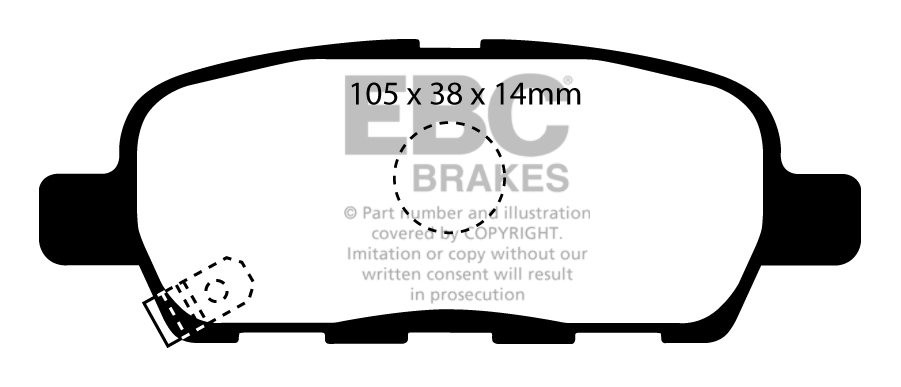 EBC Brakes NISSAN Juke 1.6 2010-.. Remblokken achterzijde