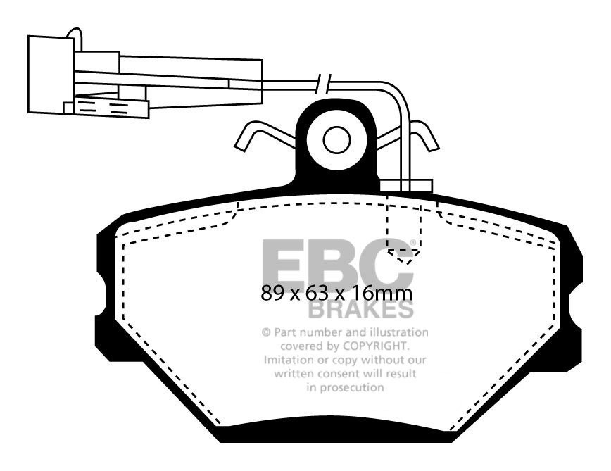 EBC Brakes FSO Polonez 1.9 D 94-2002 Remblokken voorzijde