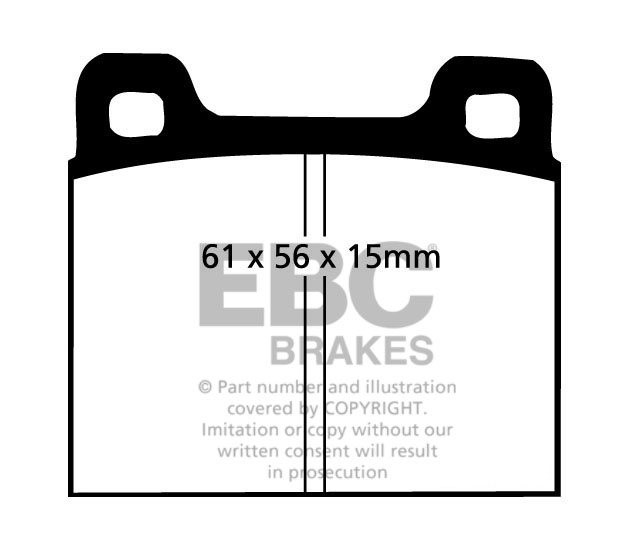 EBC Brakes OPEL Kapitan 4.6 65-68 Remblokken achterzijde greenst