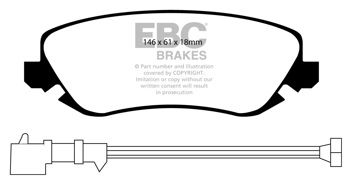 EBC Brakes LANCIA Thesis 3.0 2001-.. Remblokken voorzijde