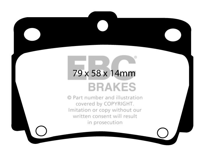 EBC Brakes MITSUBISHI Challenger 2.8 TD 96-2000 Remblokken achte
