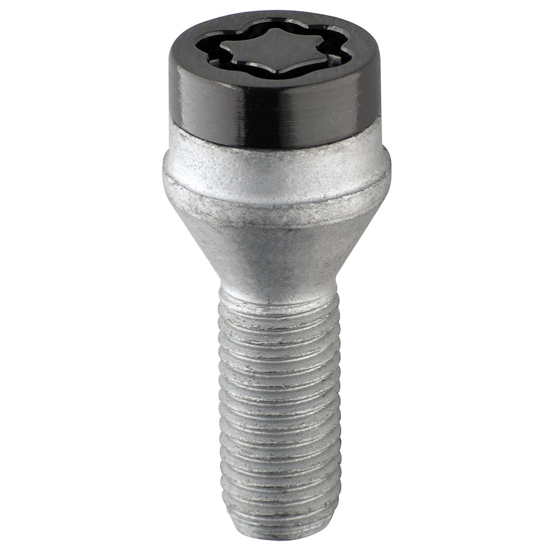 McGard Slotboutenset M14x1.50 Zwart - Bolkonisch R13 - Lengte 26.7mm (17mm kop)