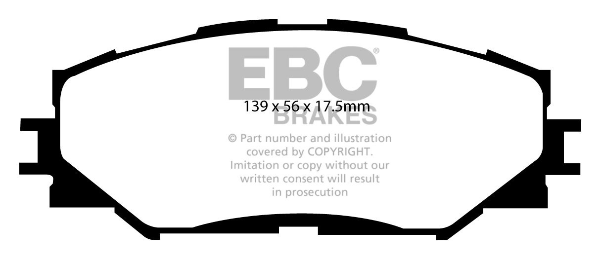 EBC Brakes TOYOTA Auris 1.4 TD 2006-.. Remblokken voorzijde gree
