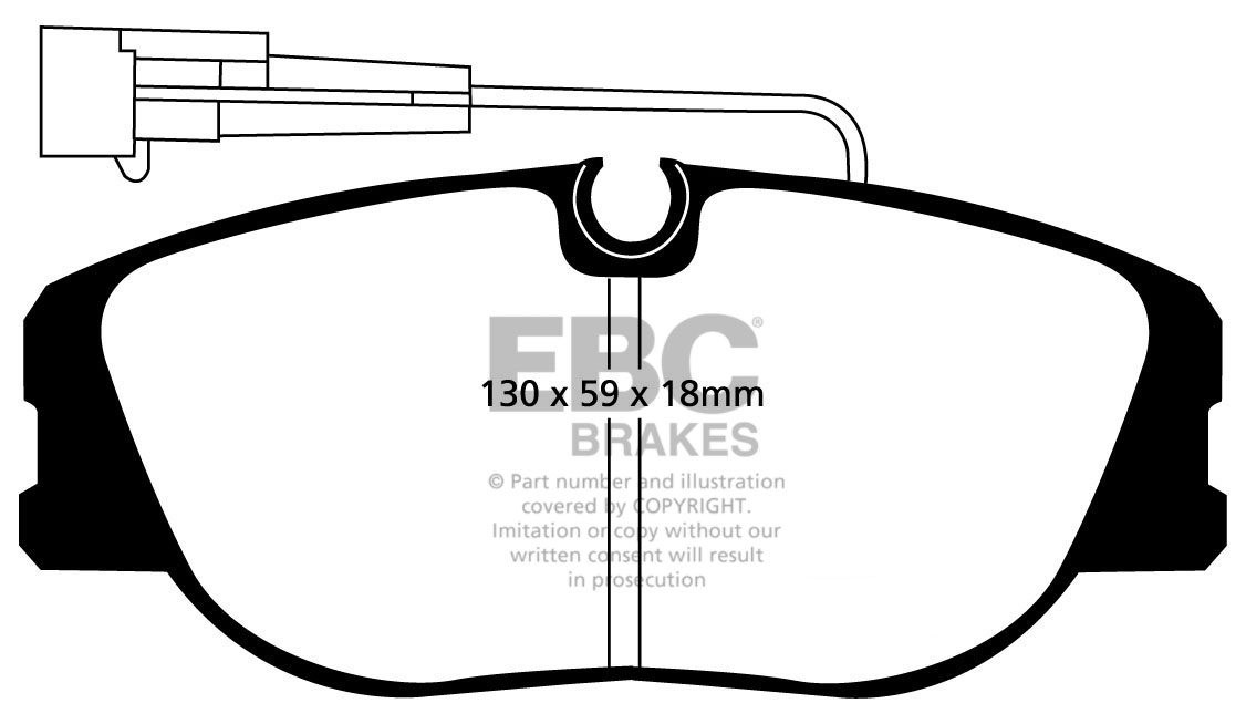 EBC Brakes LANCIA Kappa 2.4 95-98 Remblokken voorzijde