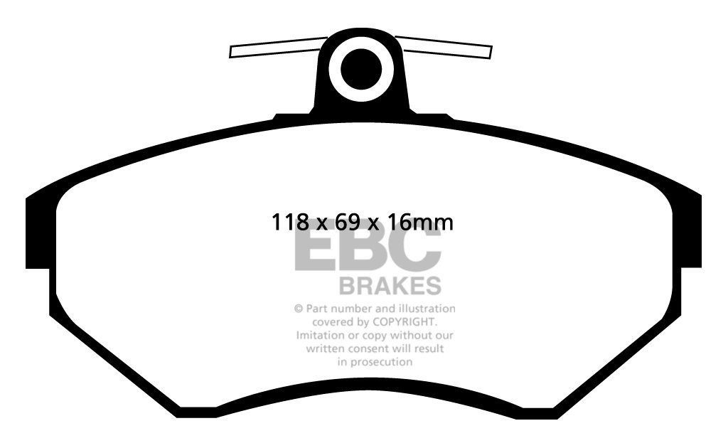 EBC Brakes VW Vento 2.0 97-98 Remblokken voorzijde greenstuff