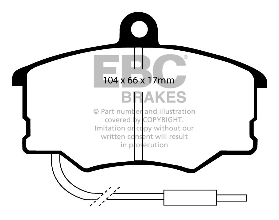 EBC Brakes FIAT Croma 2.5 D 86-88 Remblokken voorzijde