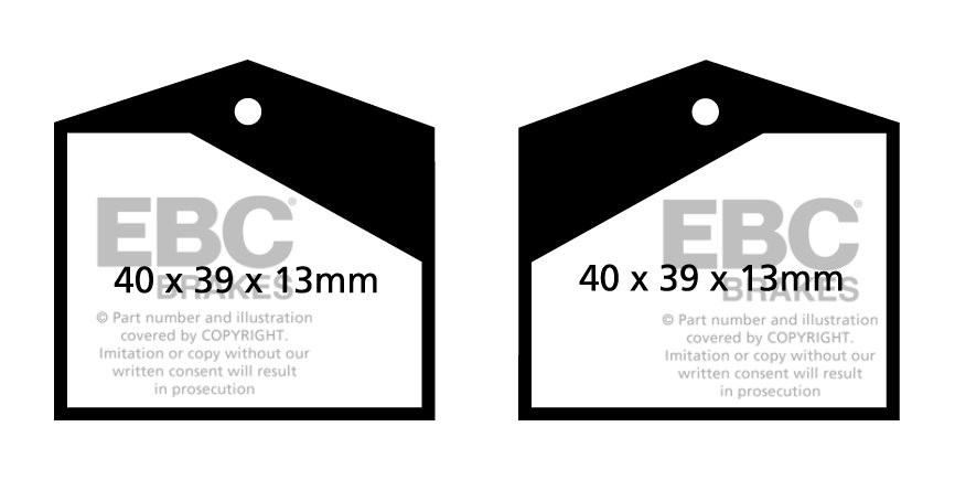 EBC Brakes ASTON MARTIN Lagonda Handbrake Pads 76-90 Remblokken