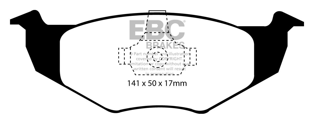 EBC Brakes VW Polo 6N(2) 1.6 96-97 Remblokken voorzijde