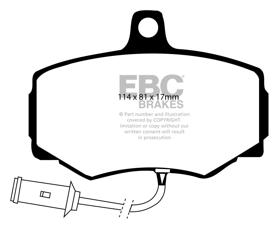 EBC Brakes JAGUAR XJ6 2.9 87-89 Remblokken voorzijde redstuff