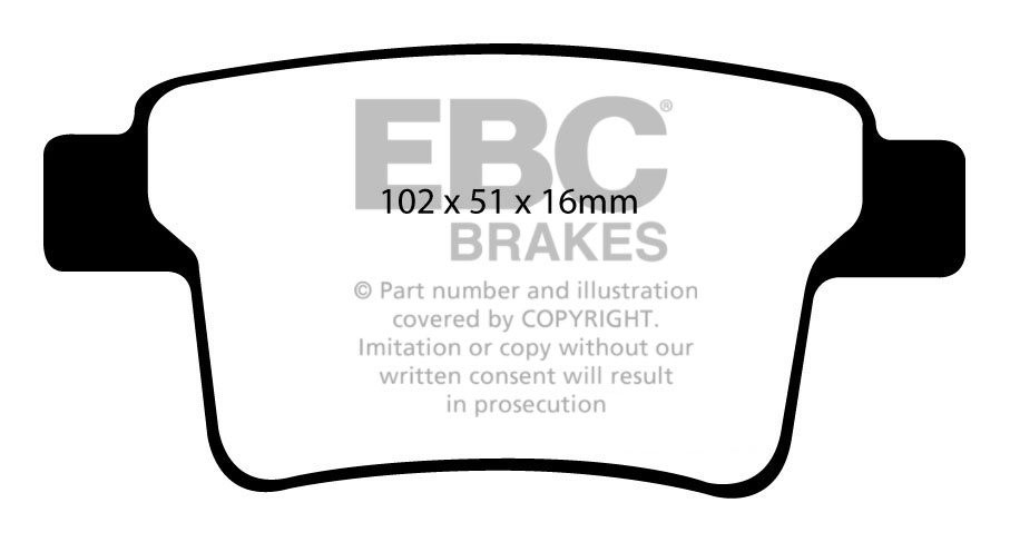 EBC Brakes JAGUAR X Type 2.2 TD 2005-2009 Remblokken achterzijde