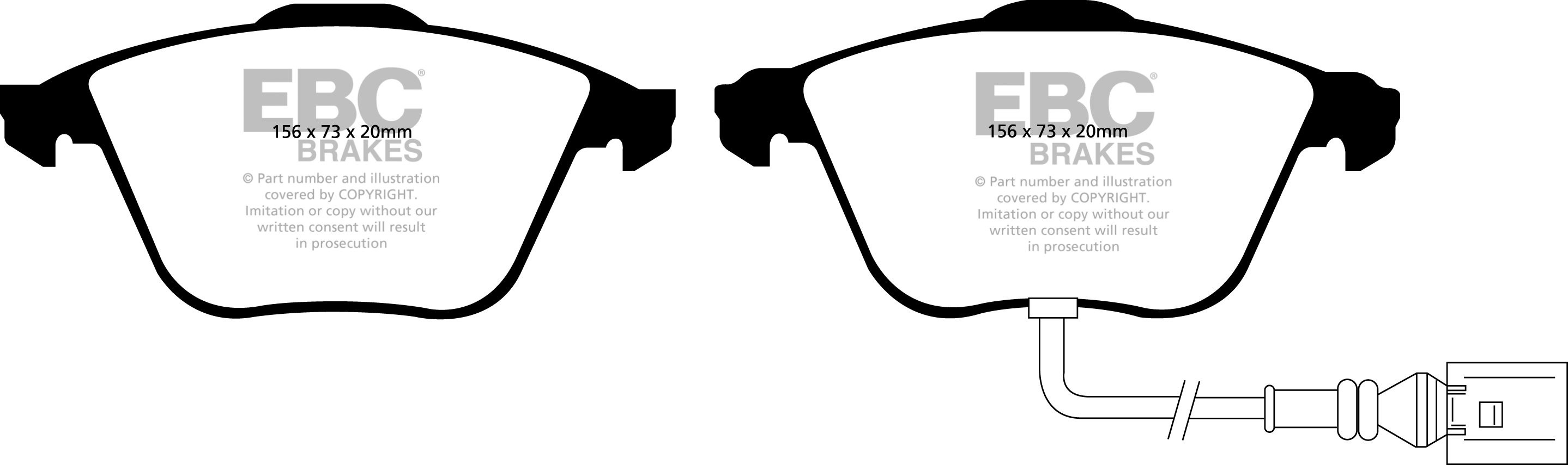 EBC Brakes VW Scirocco III 2.0 Turbo R 2009-.. Remblokken voorzi