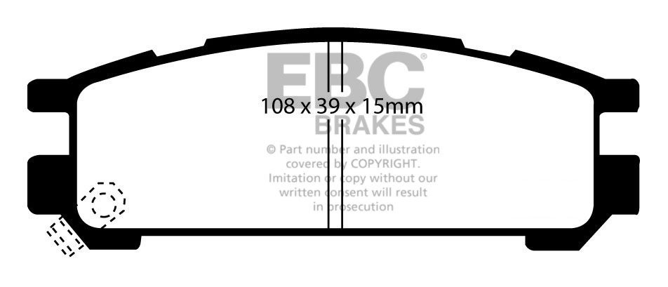 EBC Brakes SUBARU Impreza 1.6 2000-2002 Remblokken achterzijde g