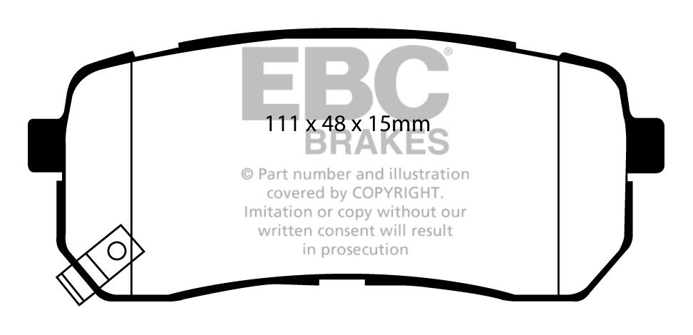 EBC Brakes HYUNDAI i-800 2.5 TD 2008-.. Remblokken achterzijde