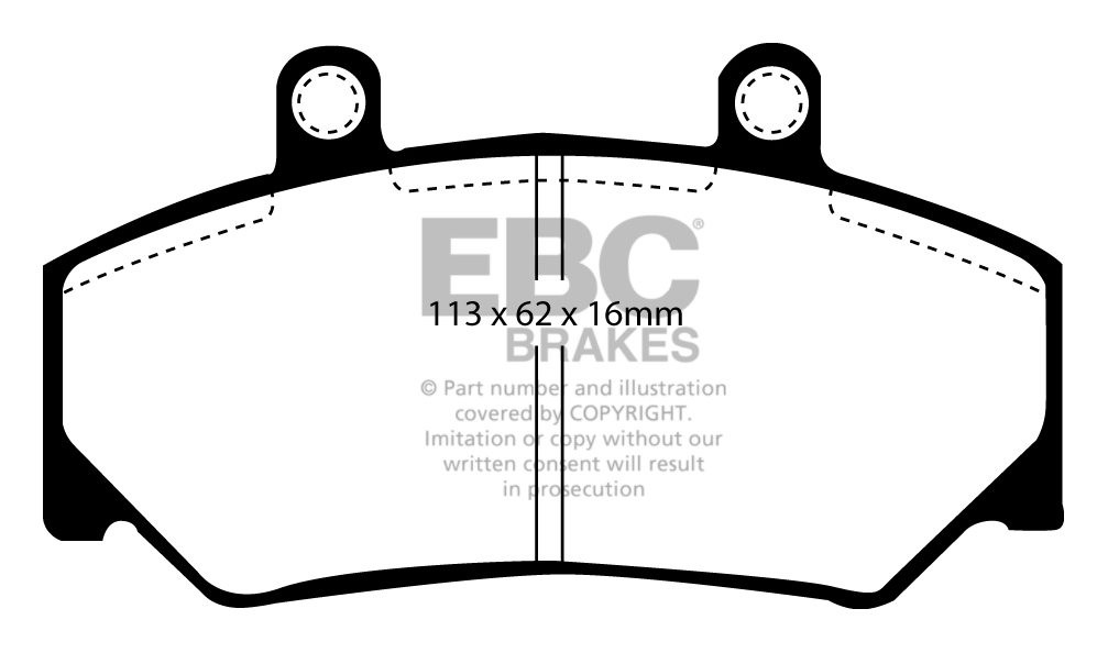 EBC Brakes VOLVO 740 2.0 87-91 Remblokken voorzijde greenstuff